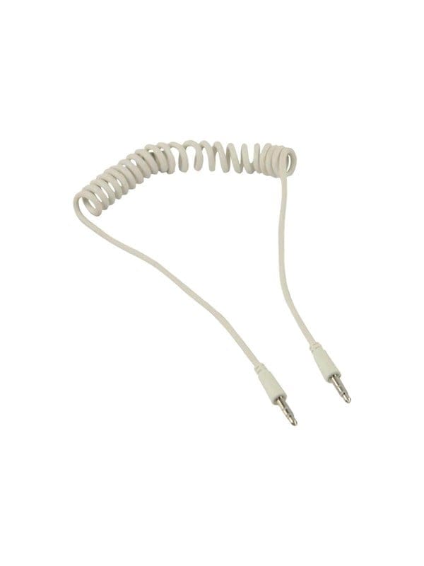 Stereo Audiokabel 35 Mm Hane 35 Mm Hane Nickelplatte 100 M Rund Vit