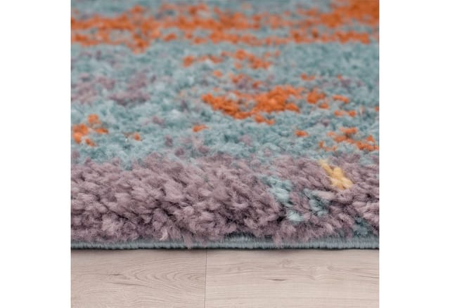 Paco Home - Hochflor Teppich Wohnzimmer Shaggy Modern Vintage Abstraktes Muster 60x100 Cm, Bunt 3
