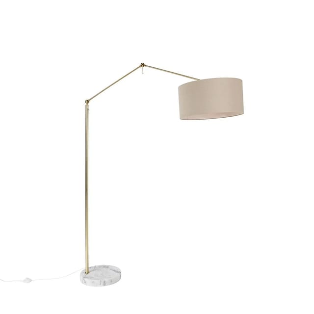 Stehleuchte Gold Mit Schirm Hellbraun 50 Cm Verstellbar - Herausgeber