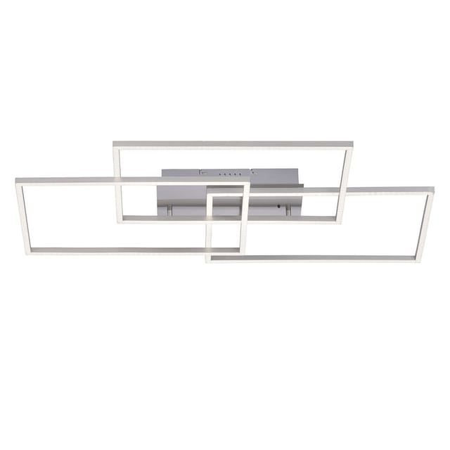 Led Deckenleuchte Dimmbar Tageslichtleuchte Fernbedienung Deckenlampe Dimmer, Cct, Stahlfarben, 39w 2500lm 2700-5000k, Lxbxh 82x50x7,8 Cm