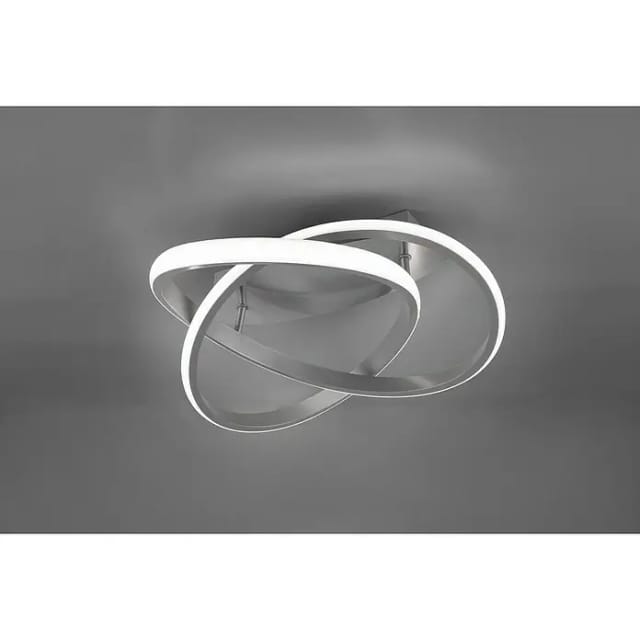 Led Deckenleuchte Course Silber Mit Stufen Dimmer, 4000k Neutralweiß, Ø 45cm