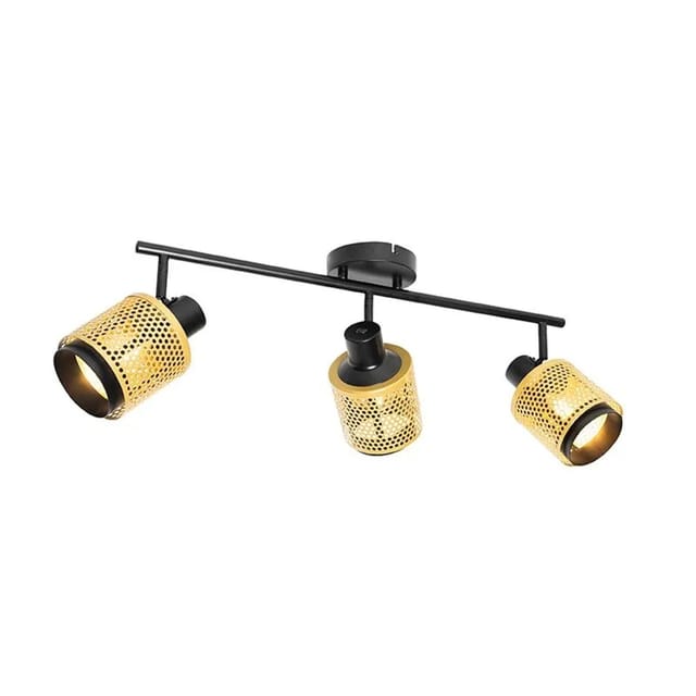 Industrie-spot Schwarz Mit Gold 3-licht - Kayden