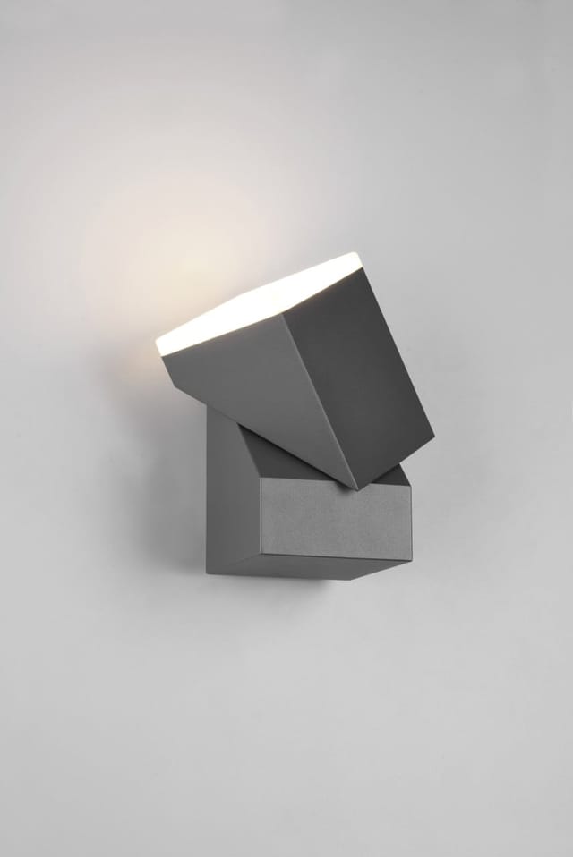 Schwenkbare Led Außenwandleuchte Avon, Höhe 16cm, Anthrazit