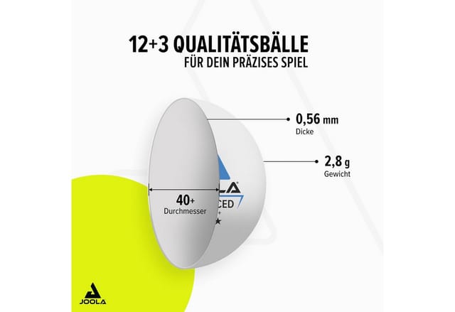 Tischtennisbälle 'advanced' Training 12+3 - Joola