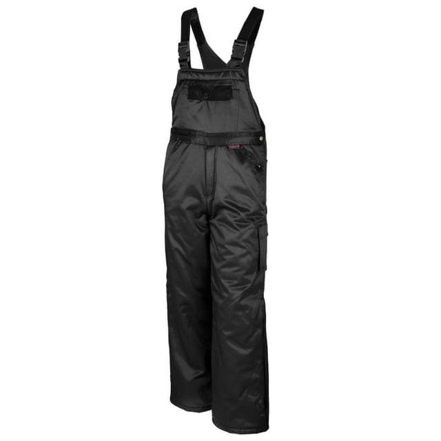 Qualitex Latzhose Gefüttert, Größe: L, Farbe: Schwarz