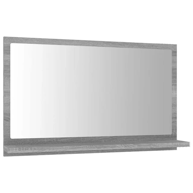 Badspiegel Grau Sonoma 60x10,5x37 Cm Holzwerkstoff Vidaxl