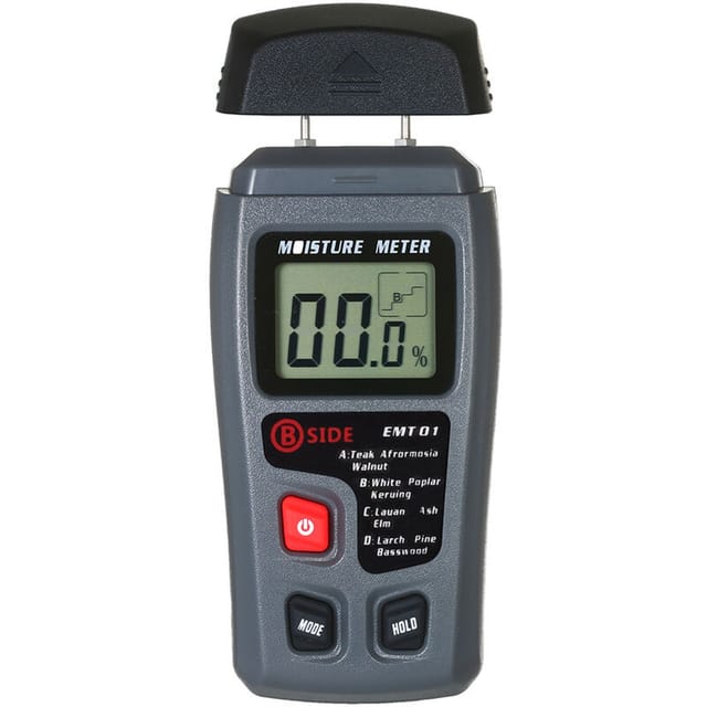 Holzfeuchte-prüfgerät Feuchtigkeitsmesser 4 Modi Tragbares Hygrometer Pin-typ Holzfeuchte-taschenmessgerät Wasserleck-detektor Lcd-anzeige Elektronische Ersatzsonden