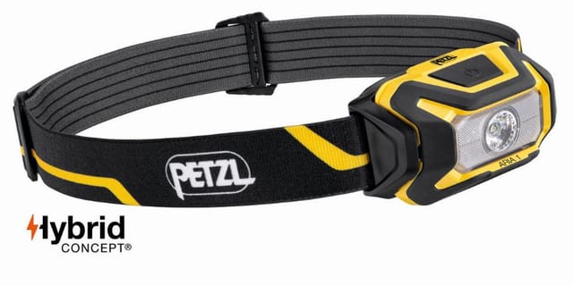 Kompakte Stirnlampe Petzl Aria 1 Wasserdicht - 350 Lumen - Schwarz/gelb - Batterien Oder Akku - E069aa00