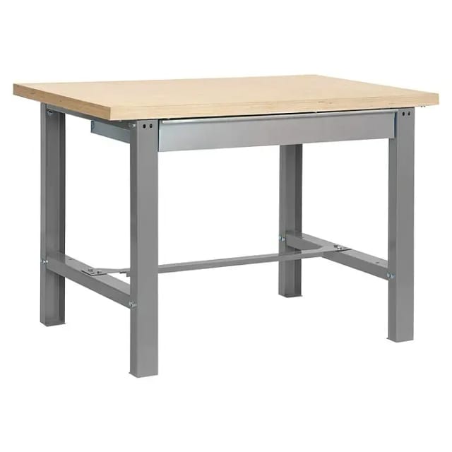Simonrack Halber Professionelles Werkbank In Grau Und Robuster Holz
