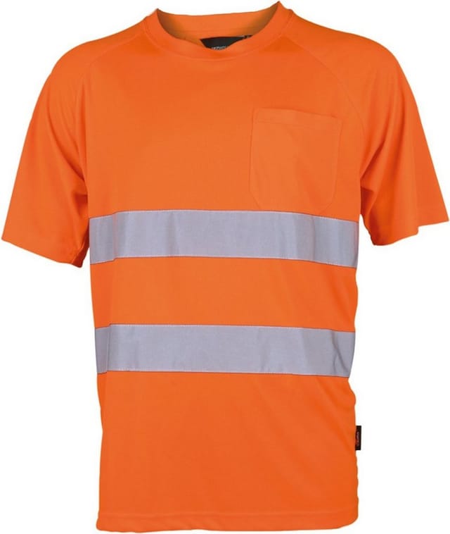 Arbeitsshirt Warnschutz T-shirt, Orange Größe Xxxxl