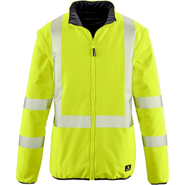 4protect® Warnschutz-softshellwendejacke Reno Leuchtgelb/schwarz Xxl