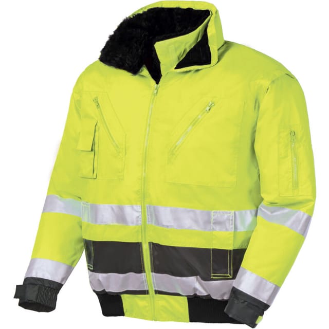 Warnschutz-pilotenjacke Vancouver Leuchtgelb/grau Größe 5xl