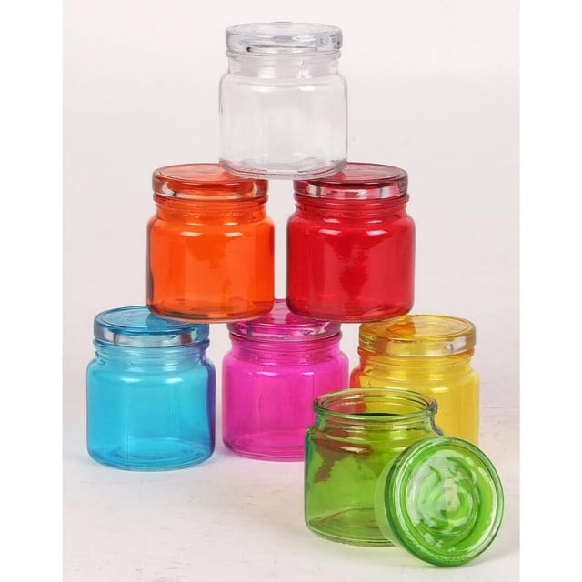 12x Vorratsglas Bunt/klar Vorratsgefäß Küche Haushalt Aufbewahrung Wohnen Top
