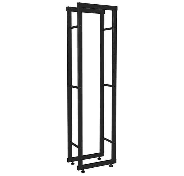 Kaminholzregal Brennholzregal Kaminholzständer Höhenverstellbare Füße Eisen Schwarz 150x40cm Feuerholzregal Kaminholzhalter - Melko