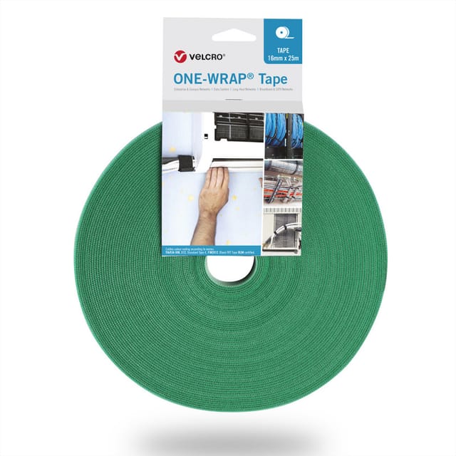 Velcro One-wrap Grünes Wiederverwendbares Klebeband 20 Mm X 25 M