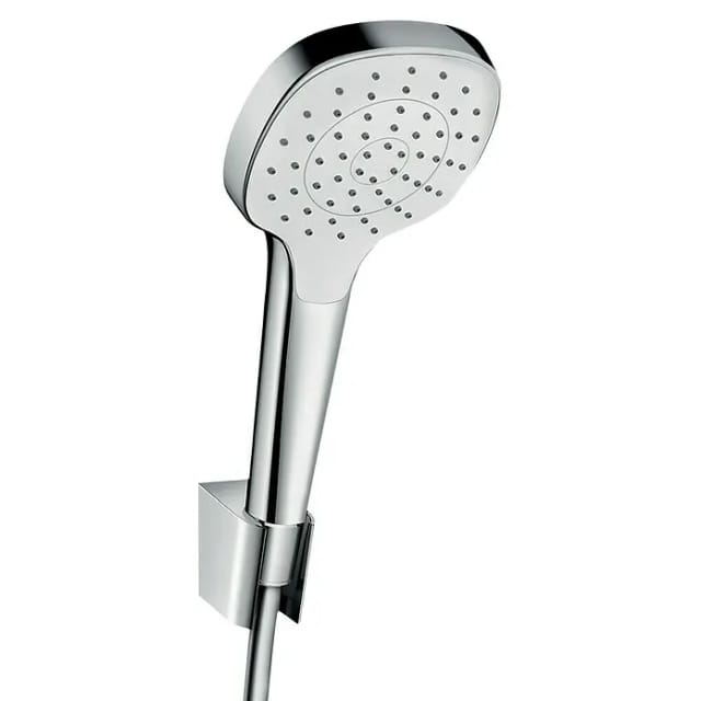 Hansgrohe - Croma Select E - Duschkopf 1jet, Mit Duschschlauch Und Duschstange, Weiß / Verchromt 26424400