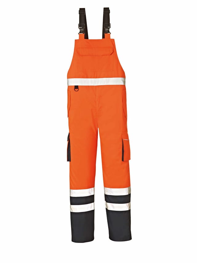 Warn-wetterschutz-latzhose Chicago Leuchtorange/navy Größe 3xl