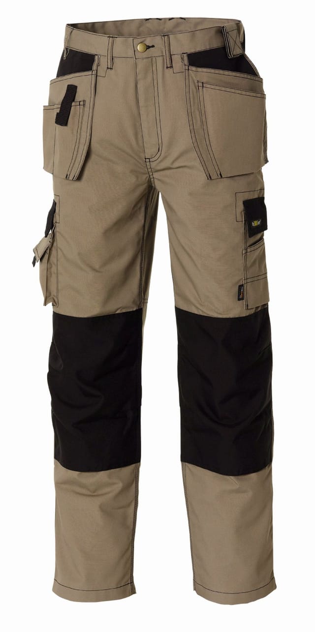 Canvas (270 G/m²) Bundhose Panama Khaki/schwarz Größe 64
