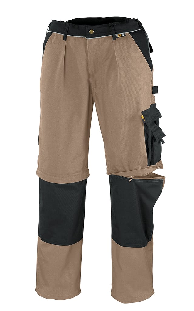 Arbeitshose Canvas 2-in-1 Bundhose Khaki/schwarz Größe 56