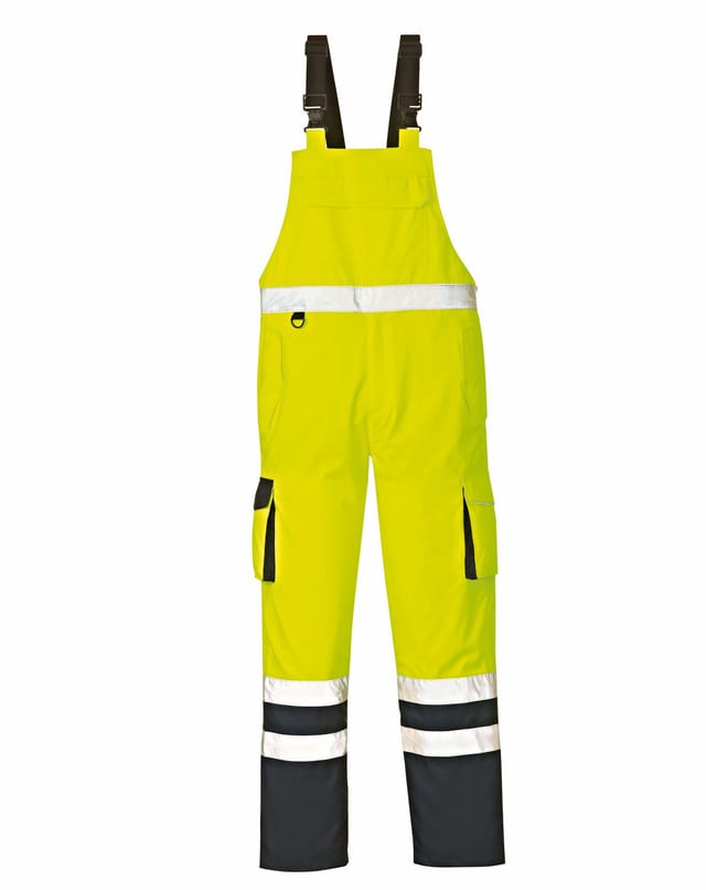 Warn-wetterschutz-latzhose Chicago Leuchtgelb/navy Größe Xxl