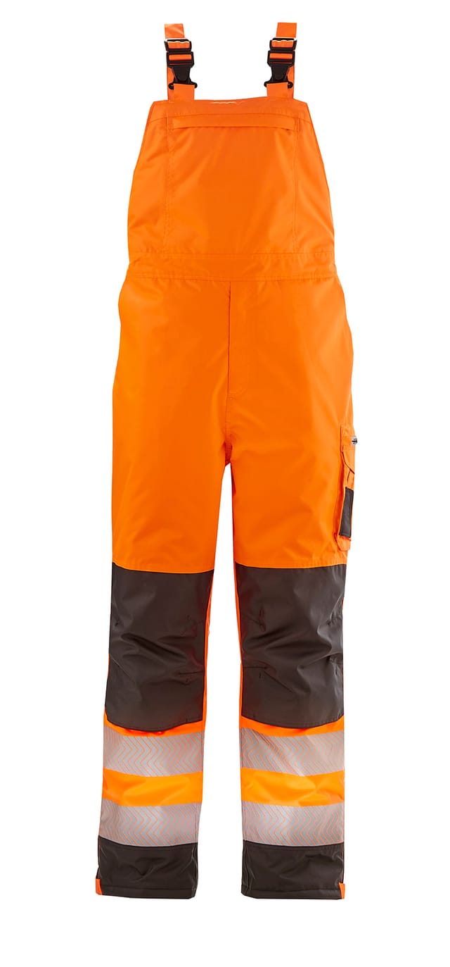 Warn-winter-wetterschutz-latzhose Atlanta Leuchtorange/grau Größe Xxl