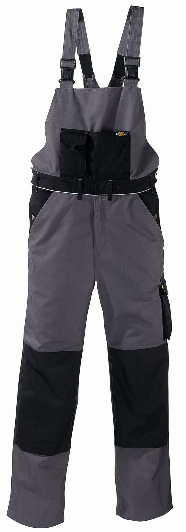 Canvas (320 G/m²) Latzhose Amazonas Grau/schwarz Größe 98