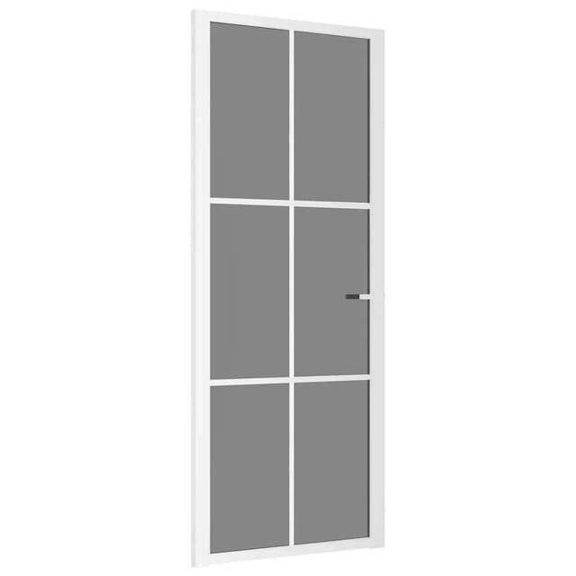 Innentür 83x201,5 Cm Weiß Esg-glas Und Aluminium Vidaxl