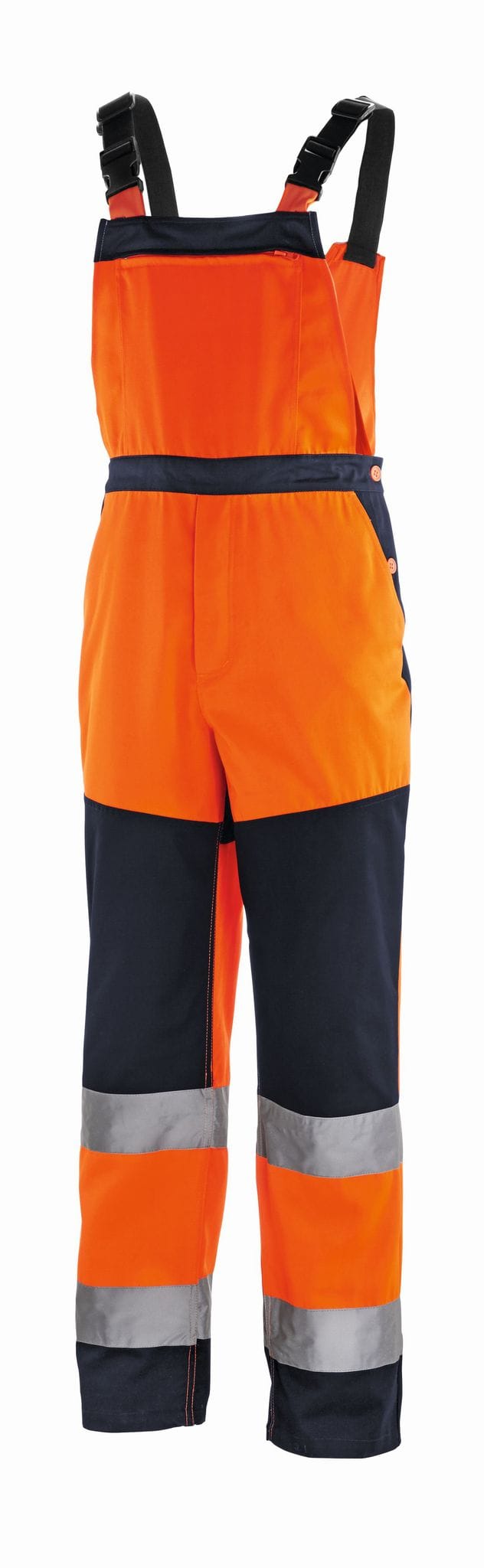 Warnschutz-latzhose Buffalo Leuchtorange/navy Größe 102