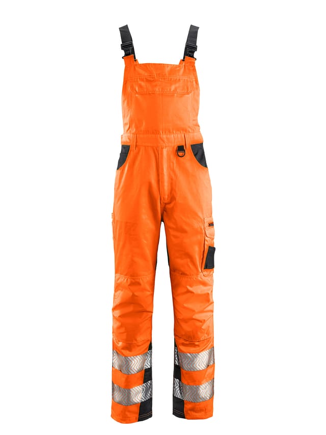 Warnschutz-latzhose Alabama Leuchtorange/grau Größe 42