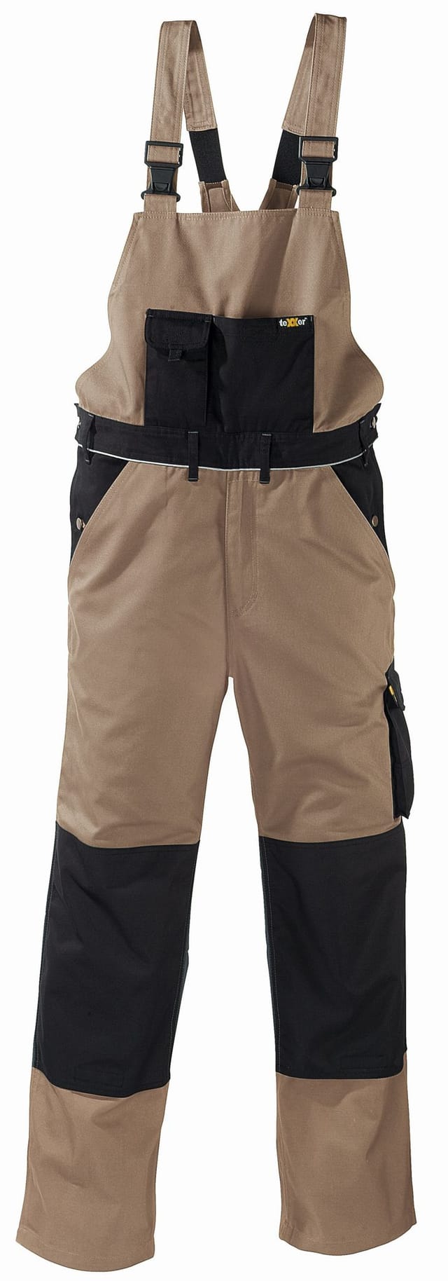 Canvas (320 G/m²) Latzhose Amazonas Khaki/schwarz Größe 60