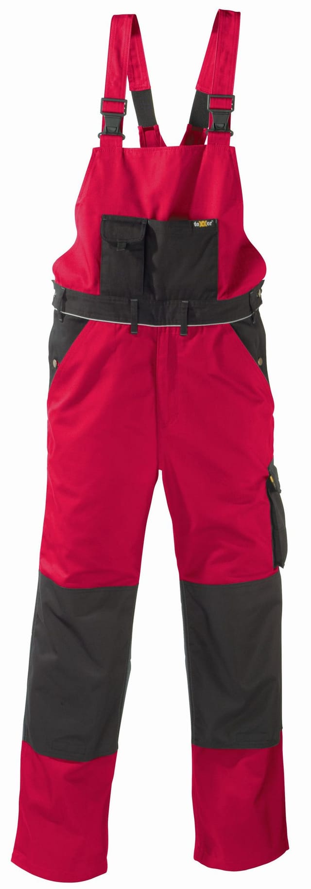 Canvas (320 G/m²) Latzhose Amazonas Rot/schwarz Größe 64