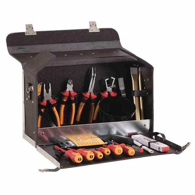 Lehrlingskoffer Elektro 23-teilig, (ledertasche)