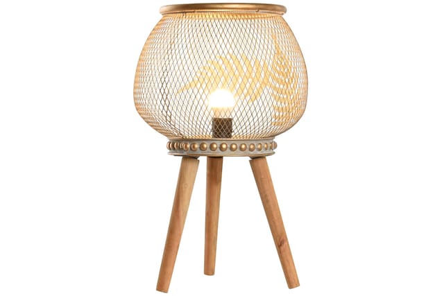 Metallholz Tischlampe 33x333x51 Metall Holzblatt Material Multicolor -familien -zeitlampen Details