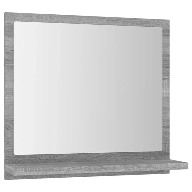 Badspiegel Grau Sonoma 40x10,5x37 Cm Holzwerkstoff Vidaxl