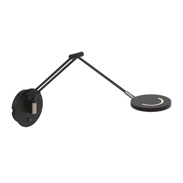 Wandleuchte - Soleil - Schwarz - Glas Metall - - Steinhauer