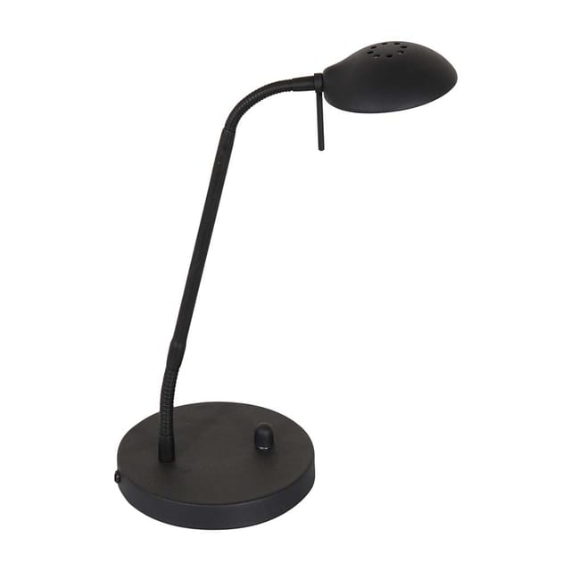 Tischlampe - Biron - Schwarz - Glas Metall - - Mexlite