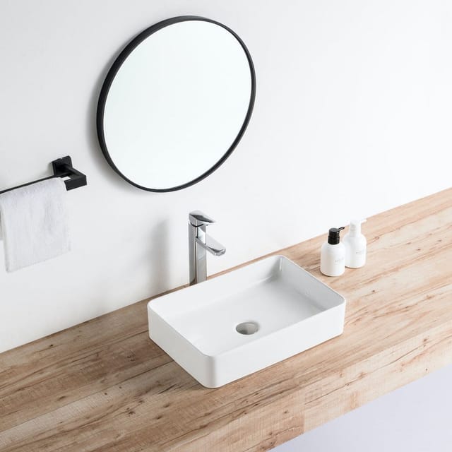 Stano. - Aufsatzwaschbecken Aus Glasierter Keramik Rista 50x34 Cm