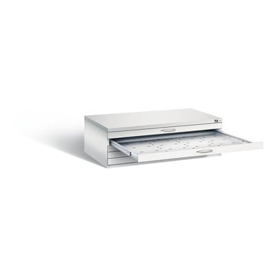 Zeichnungsschrank Lichtgrau/lichtgrau H420xb1350xt960mm Anz.schubl.5