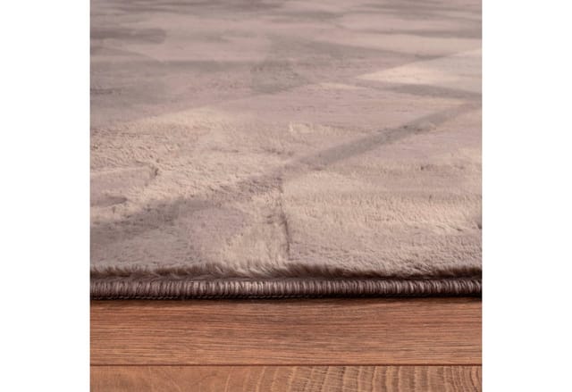 Paco Home - Teppich Wohnzimmer Kunstfell Shaggy Hochflor Waschbar In Waschmaschine Soft Uni Beige Taupe 140x200 Cm