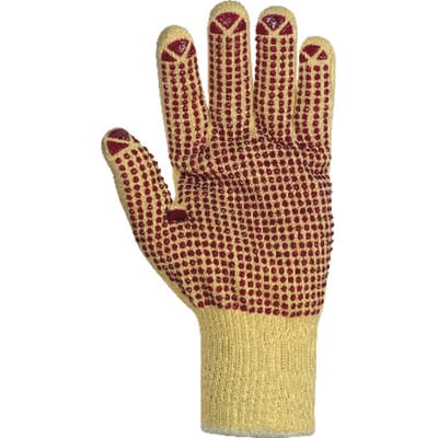 12 Paar Mittelstrick-handschuhe Aramid Mit Noppen Größe 7