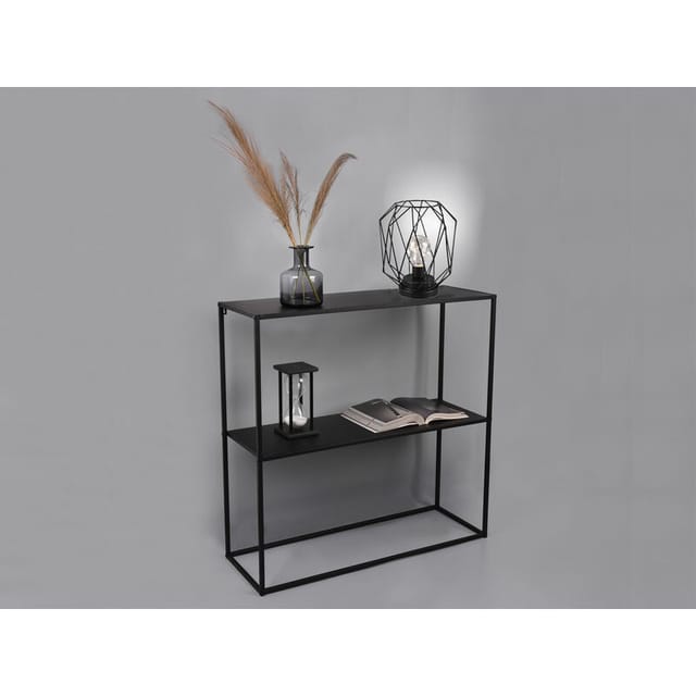 Mirrors And More - Konsolentisch - Beistelltisch 80x80cm & Batterie Tischleuchte Aus Metall Schwarz
