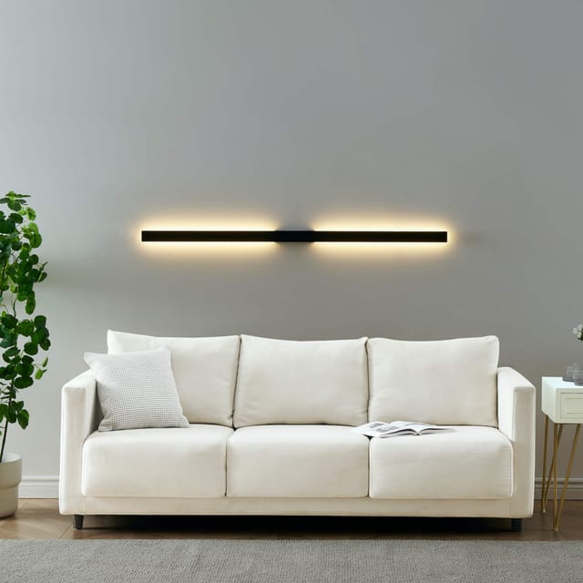 Lange Wandleuchte Schwarz 144 Cm Ip65 - Sambai