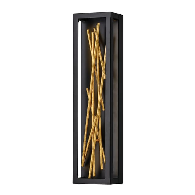 Hinkley Styx Integrierte Led-wandleuchte Schwarz & Vergoldetes Gold, 3000k - Elstead
