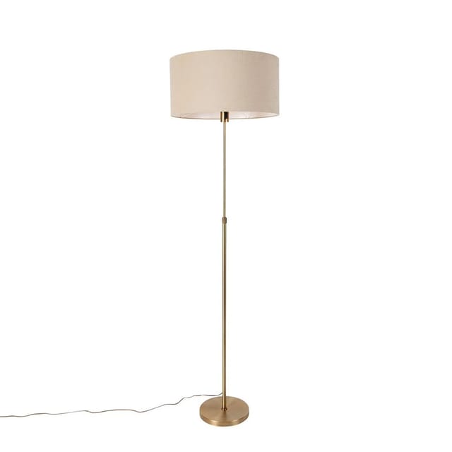 Stehlampe Verstellbar Bronze Mit Schirm Hellbraun 50 Cm - Parte