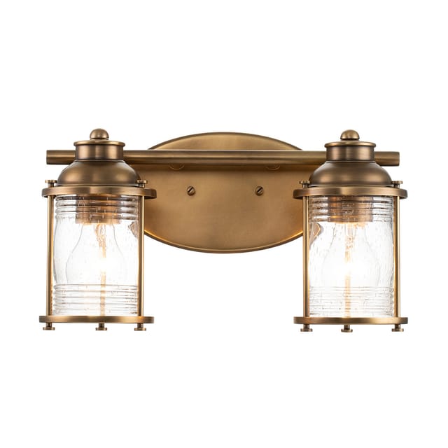 Kichler Ashland Wandleuchte Messing Natur, Ip44 - Elstead