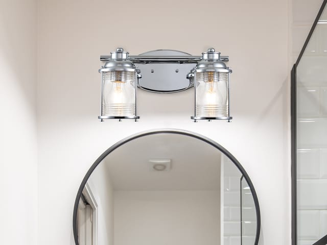 Kichler Ashland Wandleuchte Chrom Poliert, Ip44 - Elstead