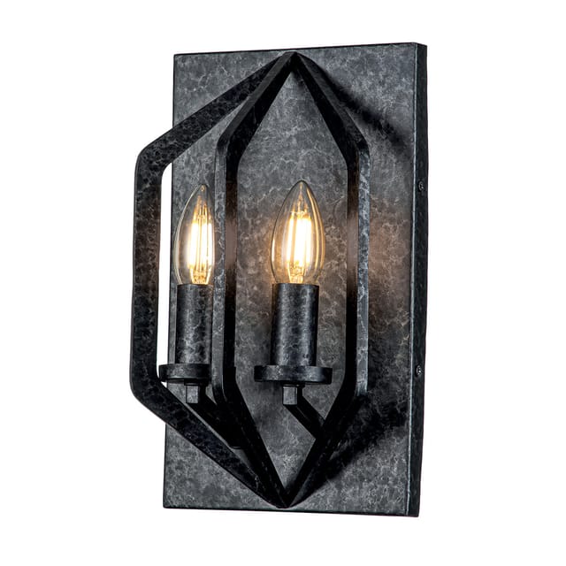 Elstead Quoizel Vanguard Wandleuchte Alt Schwarz
