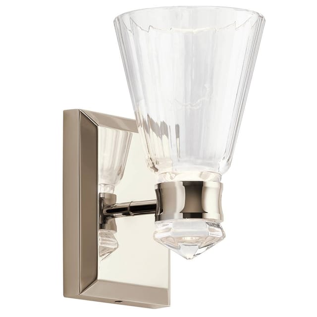 Elstead Kichler Kayva Integrierte Led-wandleuchte Nickel Poliert, 3000k, Ip44