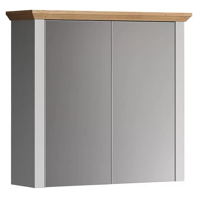 Ebuy24 - Landside Spiegelschrank Bad 2 Türen, Grau.