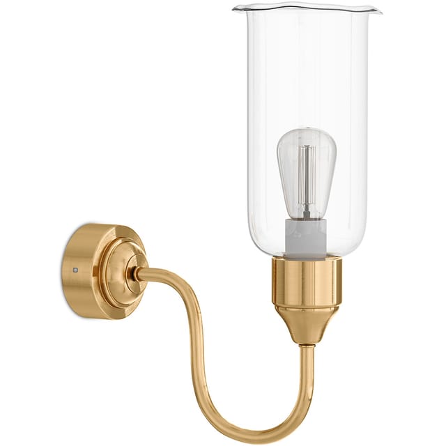 Wandleuchte – Goldfarbenes Metall Und Glas – Driss Transparent